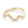 14k Yellow Gold 14k Yellow Gold Custom Matching Diamond Wedding Band - Flat View -  102879 - Thumbnail