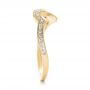 18k Yellow Gold 18k Yellow Gold Custom Matching Diamond Wedding Band - Side View -  102867 - Thumbnail