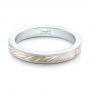 Custom Mokume Wedding Band - Flat View -  102200 - Thumbnail