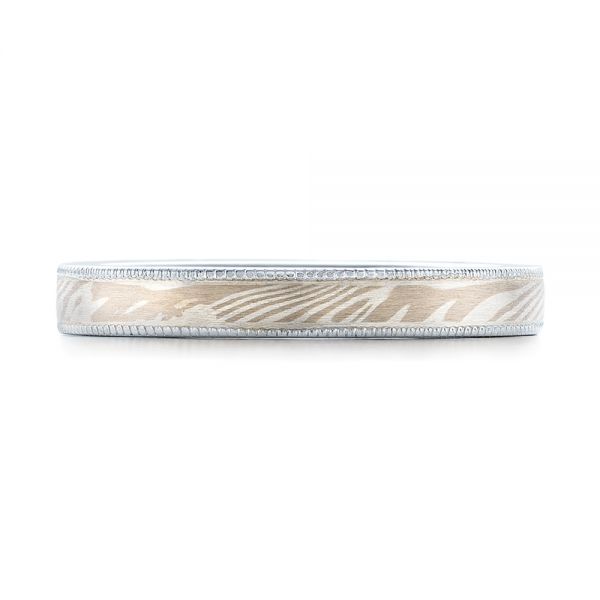 Custom Mokume Wedding Band - Top View - 102200