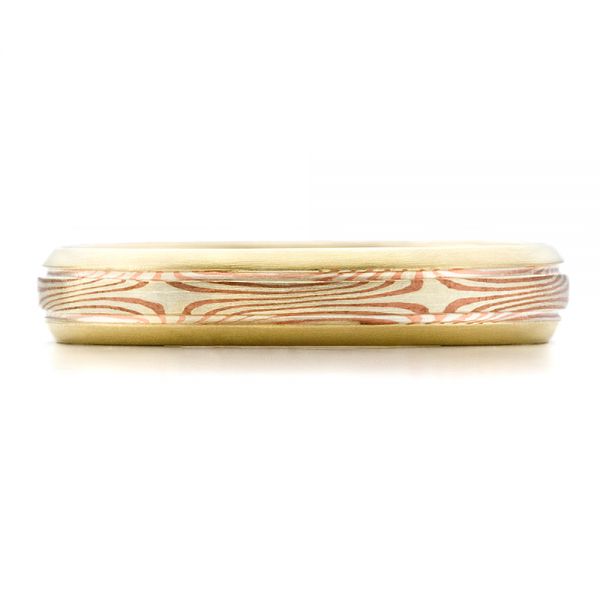 Custom Mokume Wedding Band - Top View -  1486