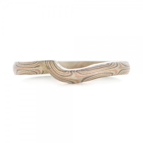 Custom Mokume Wedding Band - Top View -  102168