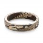 Custom Mokume Women's Wedding Band - Flat View -  103376 - Thumbnail