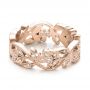 18k Rose Gold 18k Rose Gold Custom Organic Diamond Eternity Band - Flat View -  101470 - Thumbnail