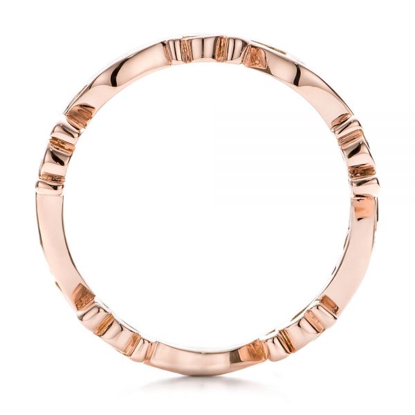 18k Rose Gold 18k Rose Gold Custom Organic Diamond Eternity Band - Front View -  101221