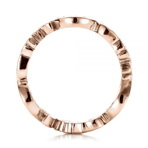 14k Rose Gold 14k Rose Gold Custom Organic Diamond Eternity Band - Front View - 101470