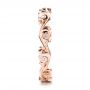 14k Rose Gold Custom Organic Diamond Eternity Band - Side View -  101221 - Thumbnail