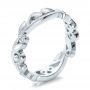 14k White Gold Custom Organic Diamond Eternity Band - Three-Quarter View -  100843 - Thumbnail