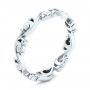  Platinum Platinum Custom Organic Diamond Eternity Band - Three-Quarter View -  101221 - Thumbnail