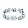 18k White Gold 18k White Gold Custom Organic Diamond Eternity Band - Flat View -  101221 - Thumbnail