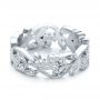 18k White Gold 18k White Gold Custom Organic Diamond Eternity Band - Flat View -  101470 - Thumbnail