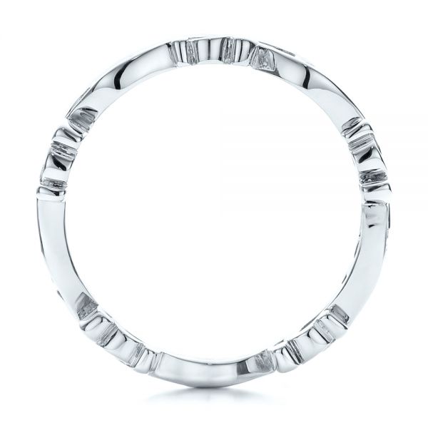 14k White Gold 14k White Gold Custom Organic Diamond Eternity Band - Front View - 101221