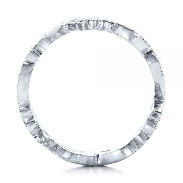 Platinum Custom Organic Diamond Eternity Band - Front View - 102159