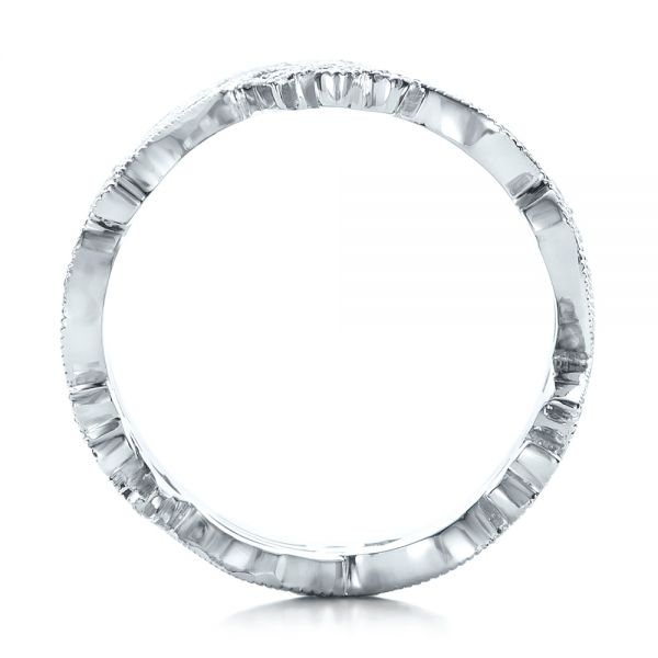  Platinum Custom Organic Diamond Eternity Band - Front View -  102159