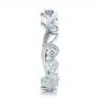 14k White Gold Custom Organic Diamond Eternity Band - Side View -  100843 - Thumbnail