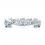 14k White Gold Custom Organic Diamond Eternity Band - Top View -  100843 - Thumbnail