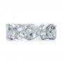 18k White Gold 18k White Gold Custom Organic Diamond Eternity Band - Top View -  101470 - Thumbnail