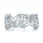  Platinum Custom Organic Diamond Eternity Band - Top View -  102159 - Thumbnail