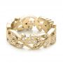 14k Yellow Gold 14k Yellow Gold Custom Organic Diamond Eternity Band - Flat View -  101470 - Thumbnail