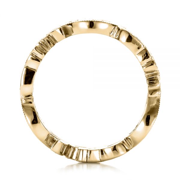 18k Yellow Gold 18k Yellow Gold Custom Organic Diamond Eternity Band - Front View - 101470