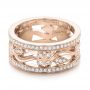 14k Rose Gold 14k Rose Gold Custom Organic Diamond Wedding Ring - Flat View -  102164 - Thumbnail