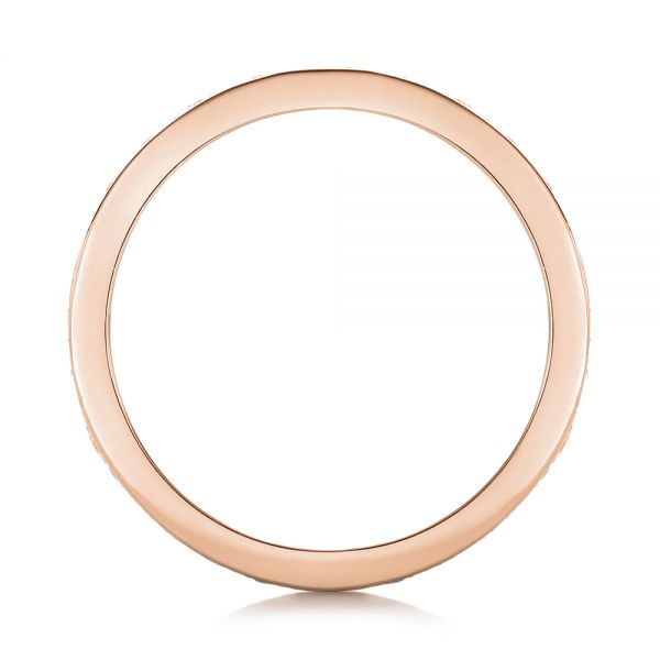 14k Rose Gold 14k Rose Gold Custom Organic Diamond Wedding Ring - Front View -  102164