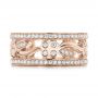 14k Rose Gold 14k Rose Gold Custom Organic Diamond Wedding Ring - Top View -  102164 - Thumbnail