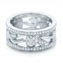  Platinum Platinum Custom Organic Diamond Wedding Ring - Flat View -  102164 - Thumbnail