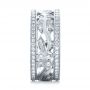  Platinum Platinum Custom Organic Diamond Wedding Ring - Side View -  102164 - Thumbnail