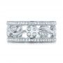 14k White Gold 14k White Gold Custom Organic Diamond Wedding Ring - Top View -  102164 - Thumbnail