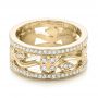 14k Yellow Gold 14k Yellow Gold Custom Organic Diamond Wedding Ring - Flat View -  102164 - Thumbnail