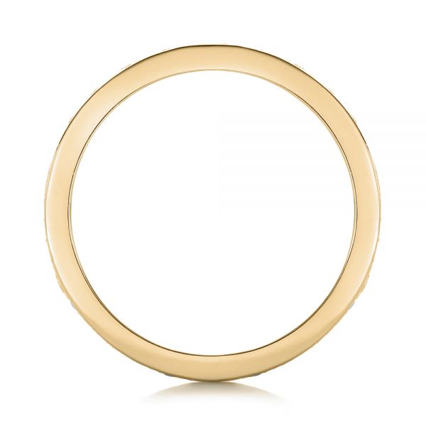 14k Yellow Gold 14k Yellow Gold Custom Organic Diamond Wedding Ring - Front View -  102164