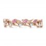 14k Rose Gold 14k Rose Gold Custom Organic Pink Sapphire And Diamond Wedding Band - Top View -  102273 - Thumbnail