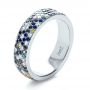 Custom Pattern Diamond Pave Engagement Band - Three-Quarter View -  1137 - Thumbnail