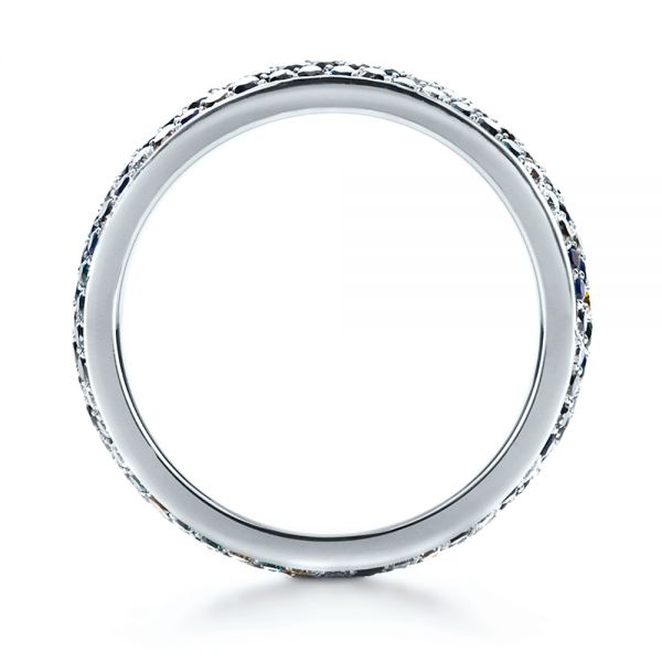 Custom Pattern Diamond Pave Engagement Band - Front View - 1137