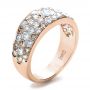 18k Rose Gold 18k Rose Gold Custom Pave Diamond Ring - Three-Quarter View -  1171 - Thumbnail