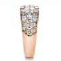 14k Rose Gold 14k Rose Gold Custom Pave Diamond Ring - Side View -  1171 - Thumbnail