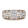 18k Rose Gold 18k Rose Gold Custom Pave Diamond Ring - Top View -  1171 - Thumbnail