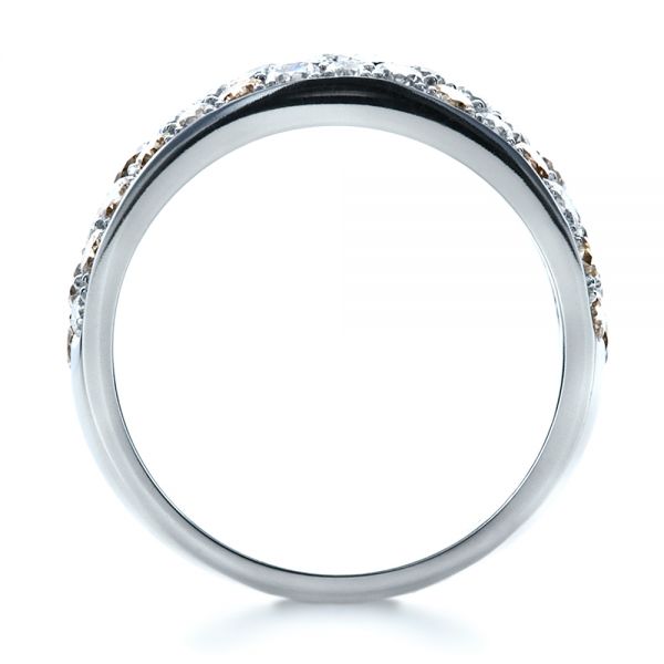 18k White Gold Custom Pave Diamond Ring - Front View -  1171