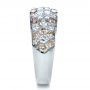 18k White Gold Custom Pave Diamond Ring - Side View -  1171 - Thumbnail