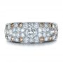 18k White Gold Custom Pave Diamond Ring - Top View -  1171 - Thumbnail