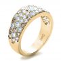 14k Yellow Gold 14k Yellow Gold Custom Pave Diamond Ring - Three-Quarter View -  1171 - Thumbnail