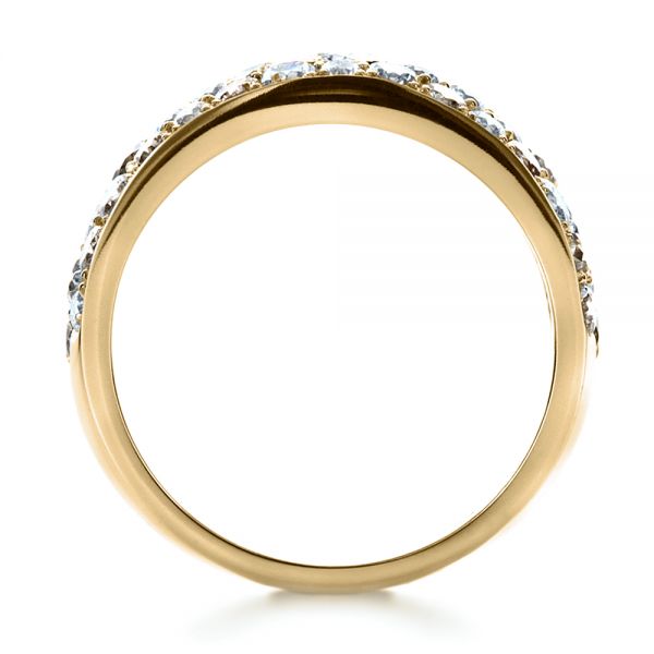 14k Yellow Gold 14k Yellow Gold Custom Pave Diamond Ring - Front View -  1171
