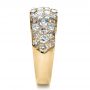 18k Yellow Gold 18k Yellow Gold Custom Pave Diamond Ring - Side View -  1171 - Thumbnail