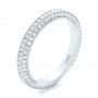 18k White Gold 18k White Gold Custom Pave Diamond Wedding Band - Three-Quarter View -  102455 - Thumbnail