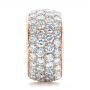 18k Rose Gold 18k Rose Gold Custom Pave Diamond Wedding Ring - Side View -  100875 - Thumbnail