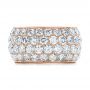 14k Rose Gold 14k Rose Gold Custom Pave Diamond Wedding Ring - Top View -  100875 - Thumbnail
