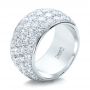 14k White Gold 14k White Gold Custom Pave Diamond Wedding Ring - Three-Quarter View -  100875 - Thumbnail