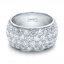  Platinum Custom Pave Diamond Wedding Ring - Flat View -  100875 - Thumbnail