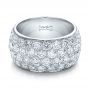 14k White Gold 14k White Gold Custom Pave Diamond Wedding Ring - Flat View -  100875 - Thumbnail